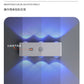 Surface-mounted indoor six-eye LED wall lamp, modern minimalist three-color background, hallway, bedroom, bedside lamp