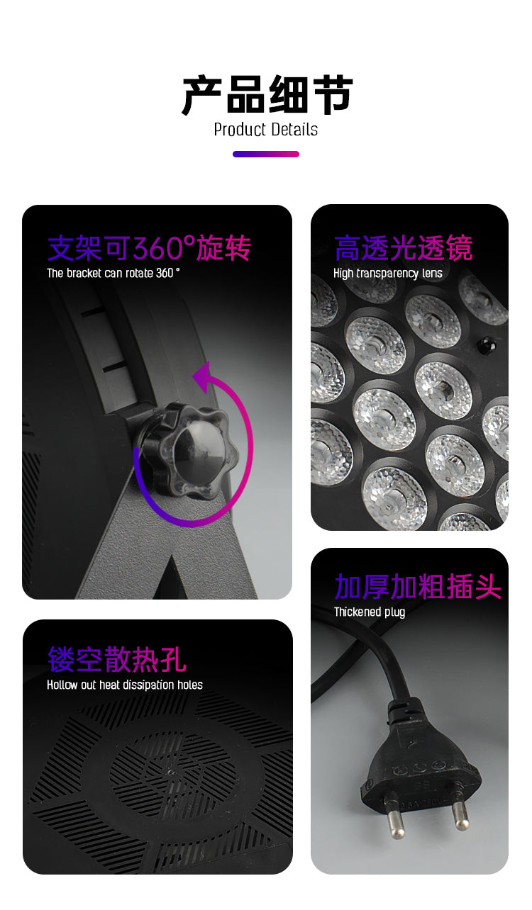 New Home Stage Light with 36 LED, Par Light, RGB Light, Remote Control Light, KTV Light, Dance Party Light