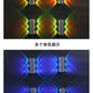 Surface-mounted indoor six-eye LED wall lamp, modern minimalist three-color background, hallway, bedroom, bedside lamp