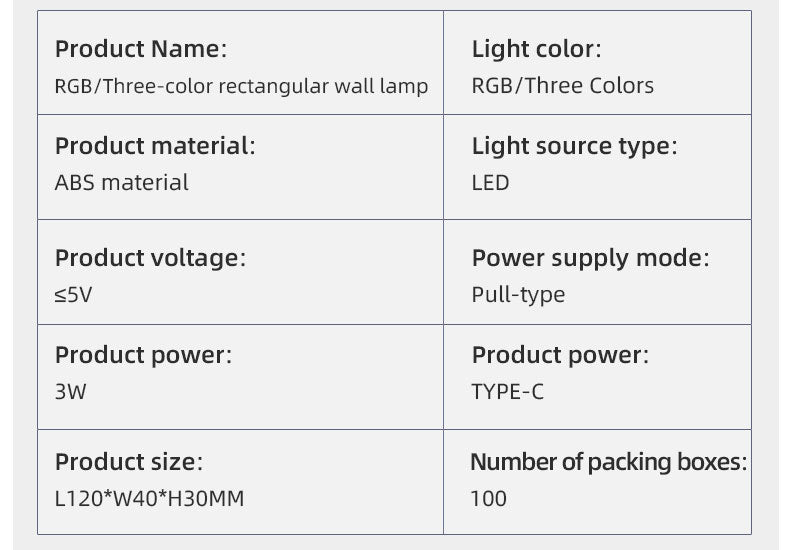 Surface-mounted indoor six-eye LED wall lamp, modern minimalist three-color background, hallway, bedroom, bedside lamp