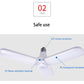 Super Bright B22 E27 2 3 4 Leaf Fan Blade 60W 6000LM Led Lamp Deformable Light fan blade led bulb