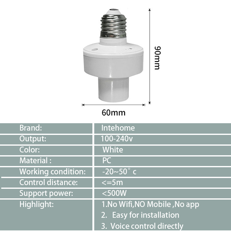 2022 voice control e27 sell lamp holders with voice chip remote control switch lamp lamp holder