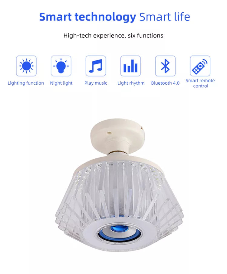 Music Crystal Colorful RGB Smart Dimming 30W E27 Smart Led Light Bulb