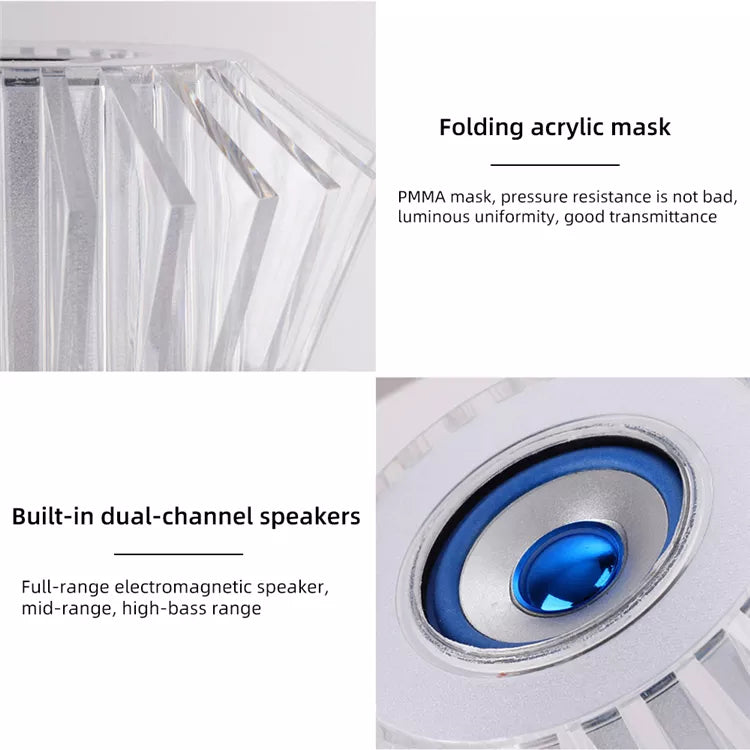 Music Crystal Colorful RGB Smart Dimming 30W E27 Smart Led Light Bulb
