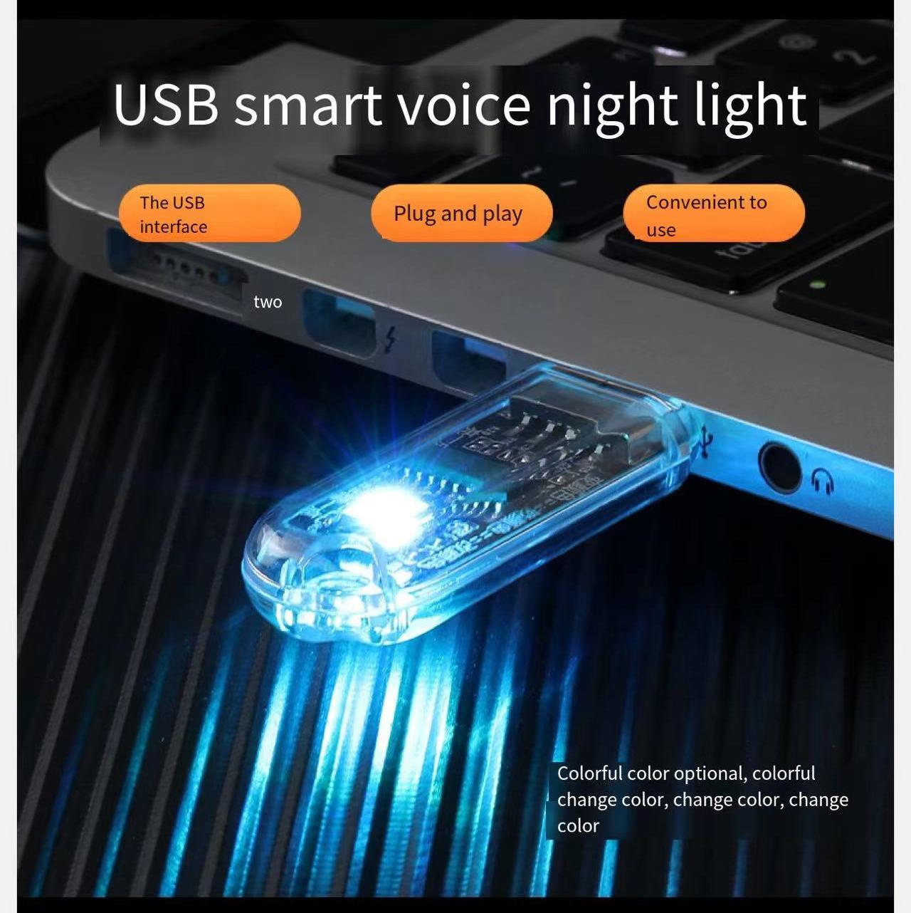 2022 New USB Voice Control 7 colors Smart night lamp