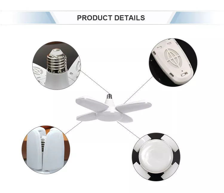 Mini 4+1 fan blade bulb led deformable lamp folding lamp led bulbs