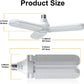 Foldable Lamp 3 Fan Blade Light 45W E27 LED Bulb Prices